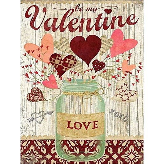 Valentine'S Day Vase - Full Round Drill Diamond Painting 30*40CM