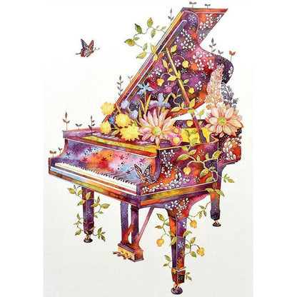 Art Flower Piano - Full Square Drill Diamond Painting 30*40CM