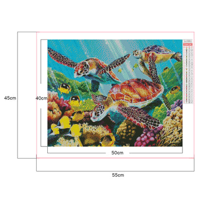 Sea Turtle - Full Square Drill Diamond Painting 50*40CM