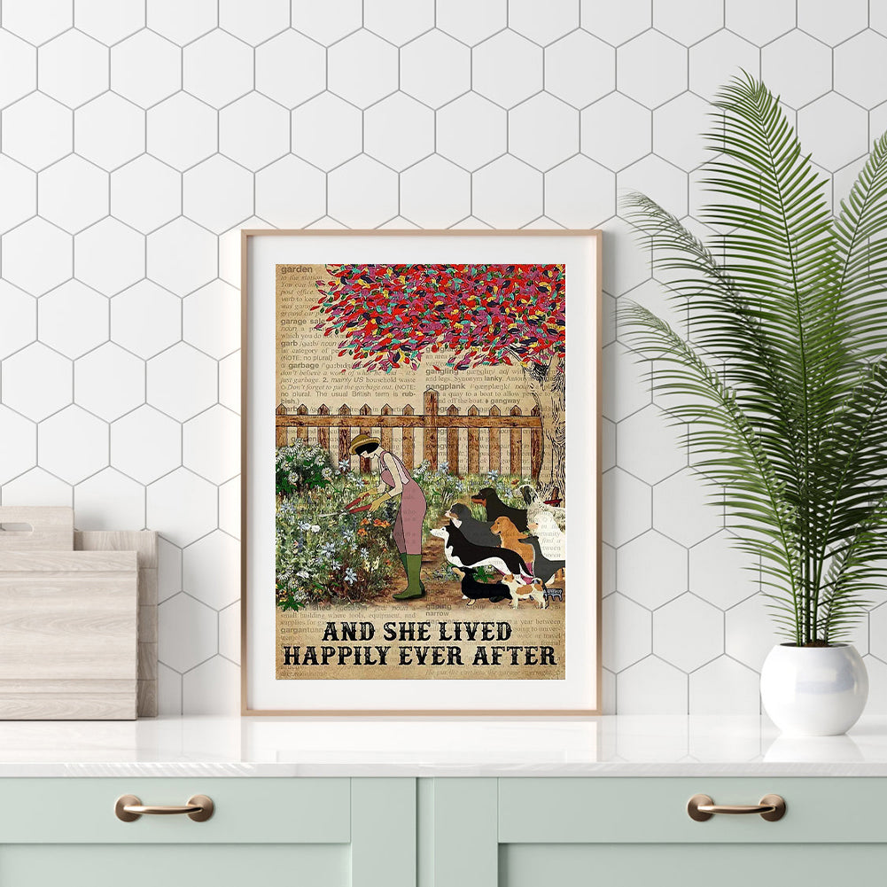 Warm Picture Of The Courtyard - Full Round Drill Diamond Painting 40*50CM