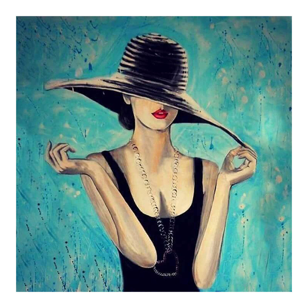 Temperament Woman - Full Round Drill Diamond Painting 30*30CM