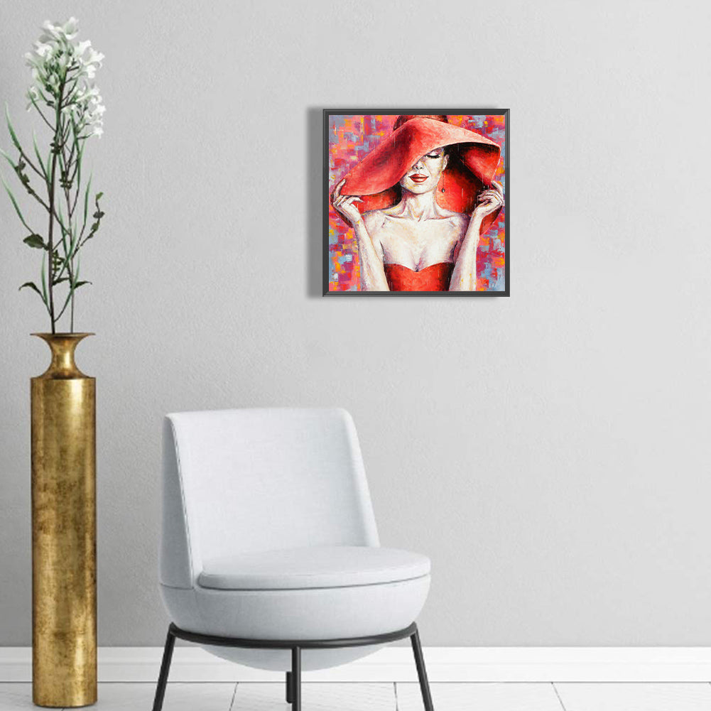 Temperament Woman - Full Round Drill Diamond Painting 30*30CM
