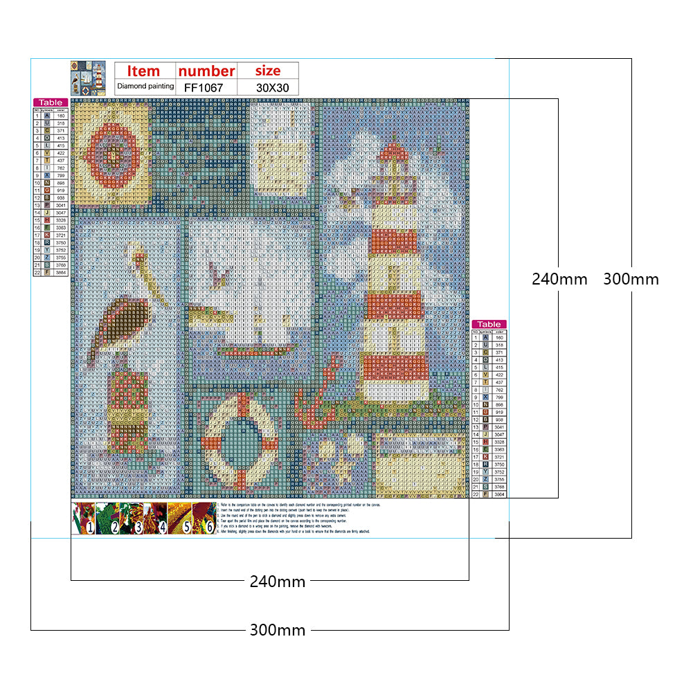Seaside Scenery - Full Square Drill Diamond Painting 30*30CM