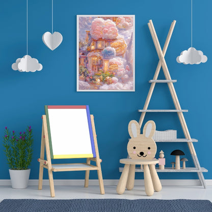 Flower Castle - Full Round Drill Diamond Painting 40*50CM