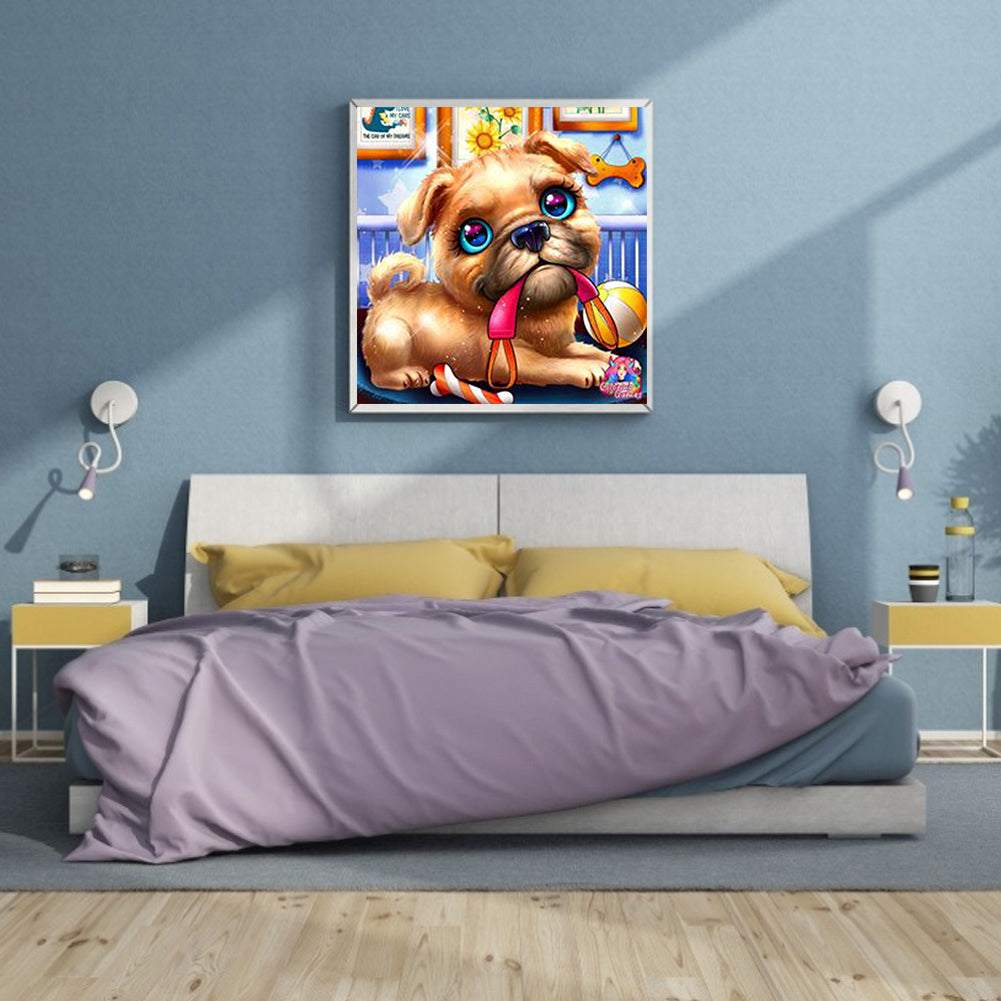 Naughty Dog - Full Round Drill Diamond Painting 30*30CM