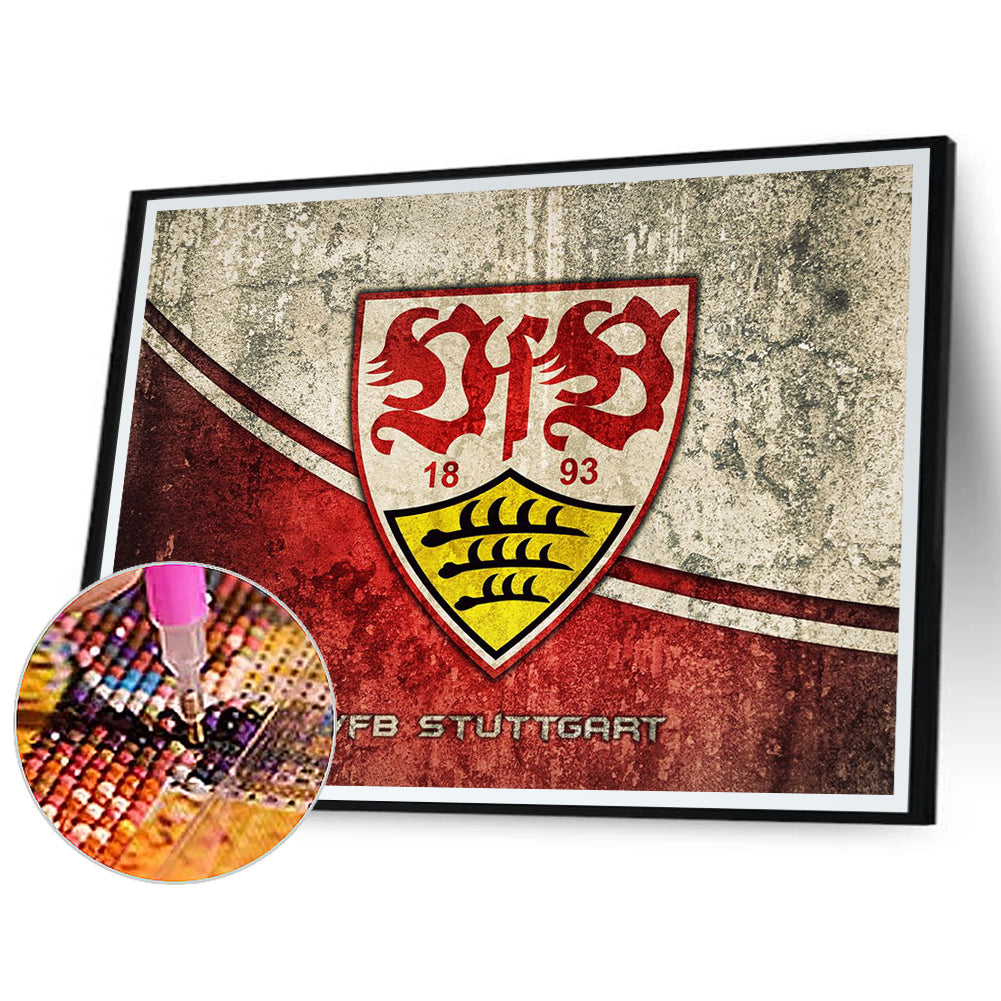 Stuttgart Football Team Logo - Full Round Drill Diamond Painting 40*30CM