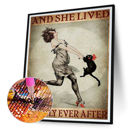 Retro Beauty - Full Round Drill Diamond Painting 40*50CM