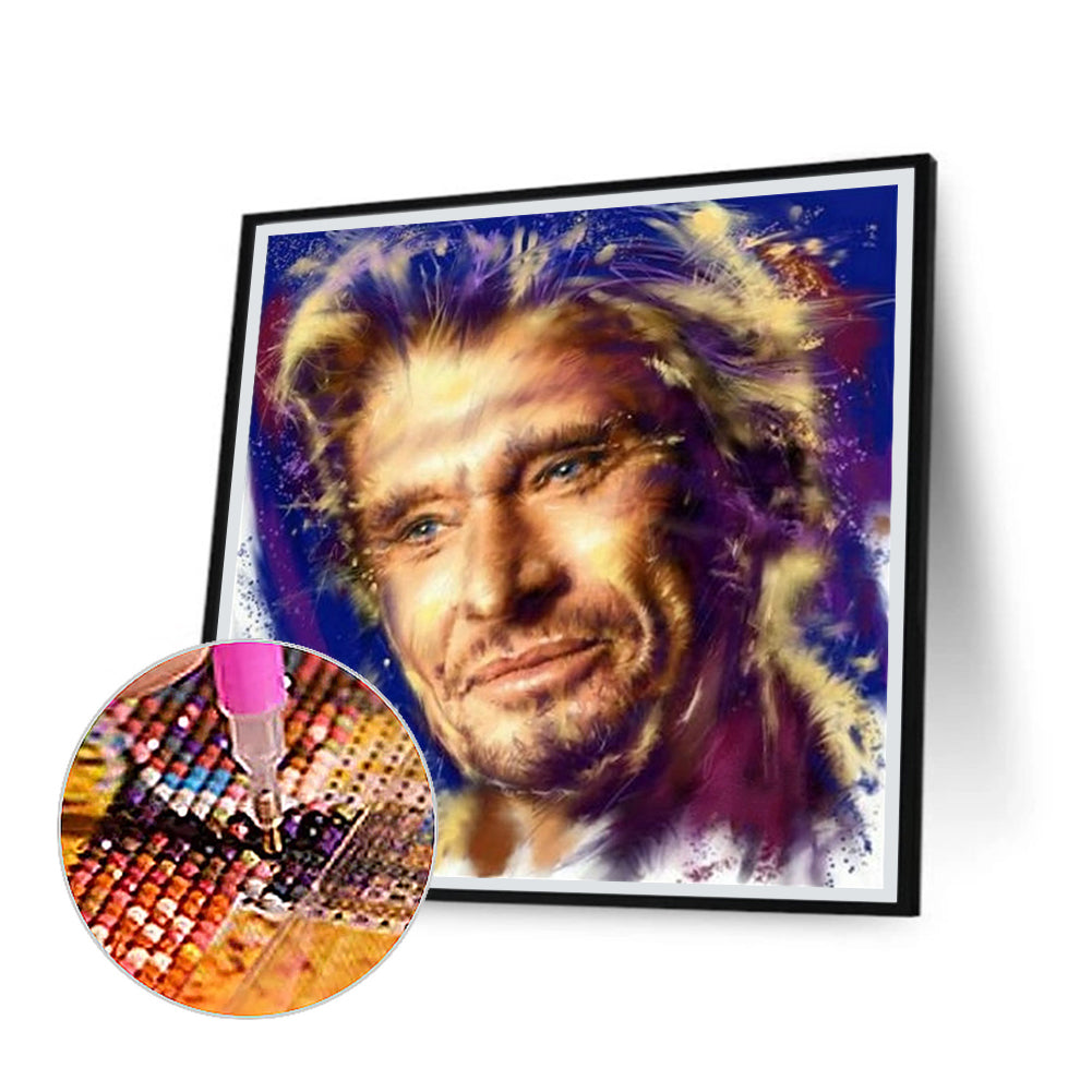 Rock Singer Johnny - Full Round Drill Diamond Painting 30*30CM