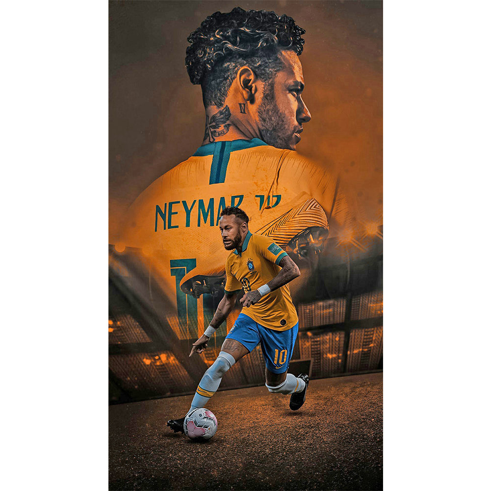 Brazilian Football Player Neymar - Full Round Drill Diamond Painting 30*50CM