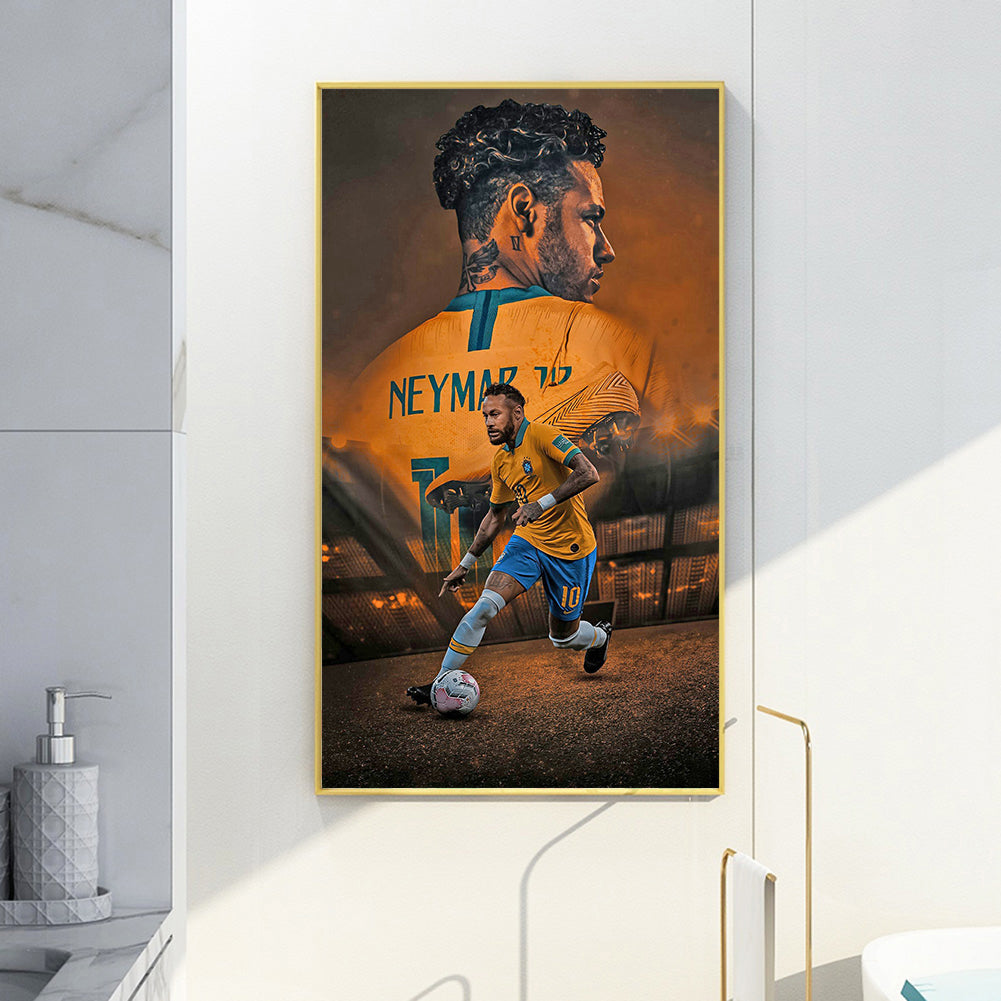 Brazilian Football Player Neymar - Full Round Drill Diamond Painting 30*50CM