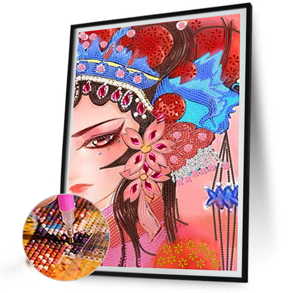 Opera Woman - Special Shaped Drill Diamond Painting 30*40CM
