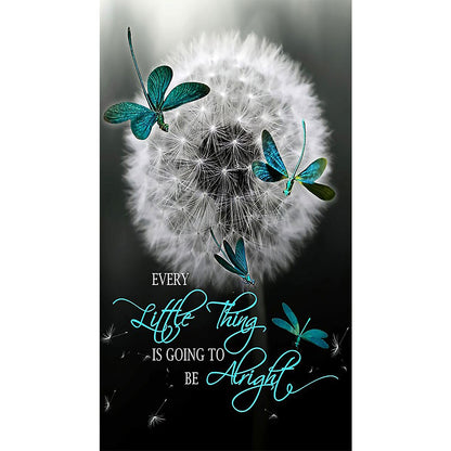 Calligraphy And Painting Dandelion - Full Round Drill Diamond Painting 40*60CM