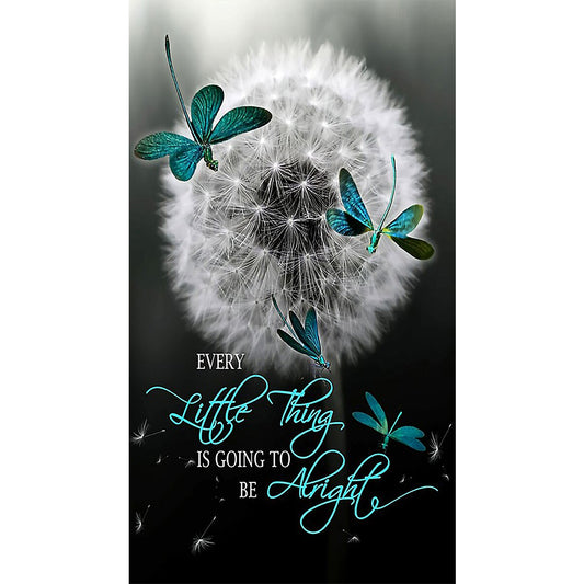 Calligraphy And Painting Dandelion - Full Round Drill Diamond Painting 40*60CM