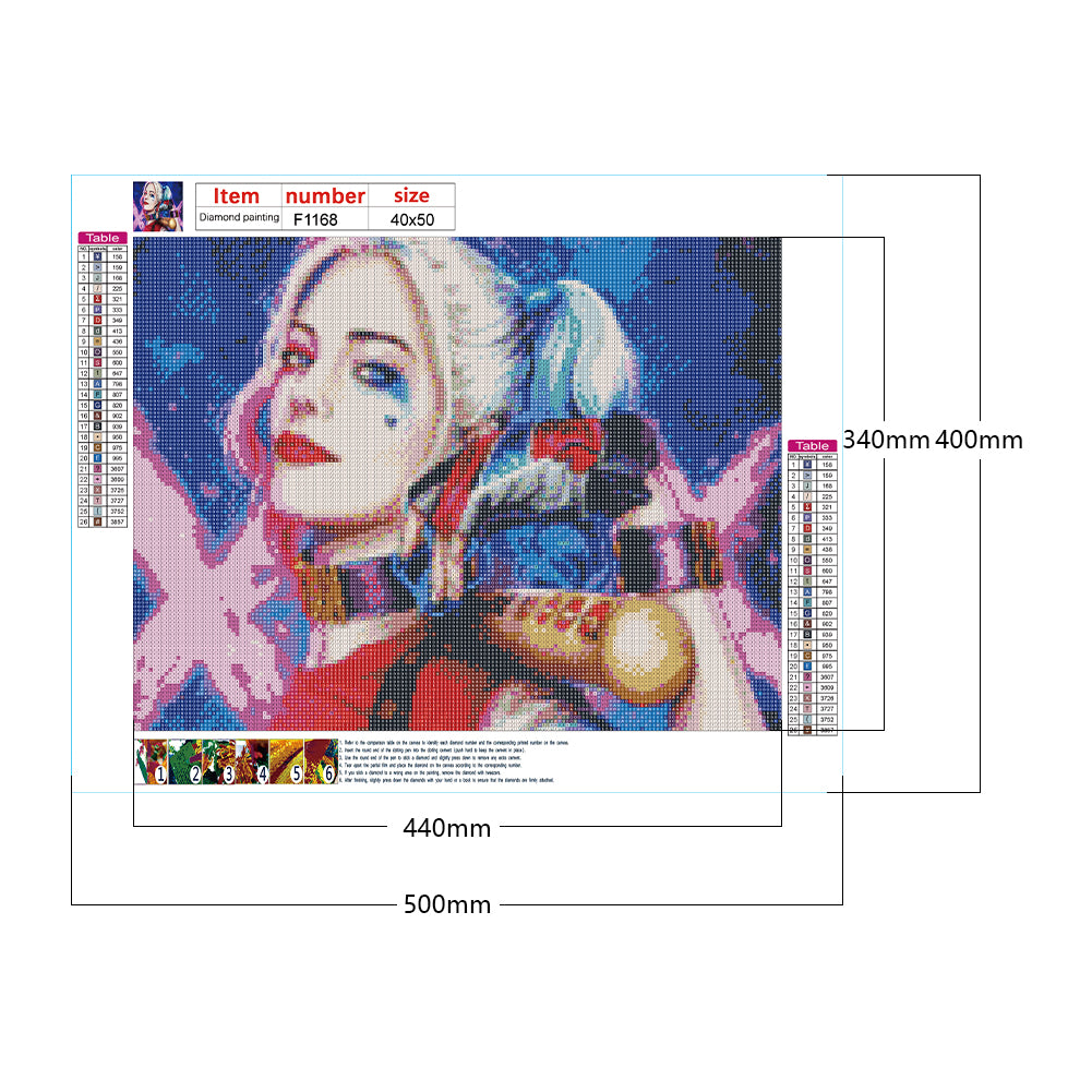 Harley Quinn - Full Square Drill Diamond Painting 50*40CM