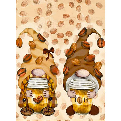 Coffee Bean Gnome - Full Round Drill Diamond Painting 30*40CM
