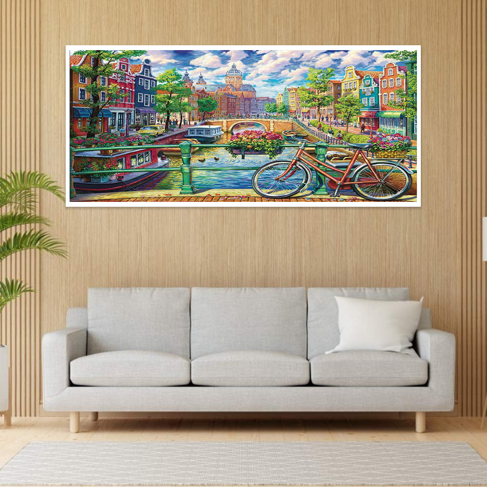 Village House - Full Square Drill Diamond Painting 50*30CM