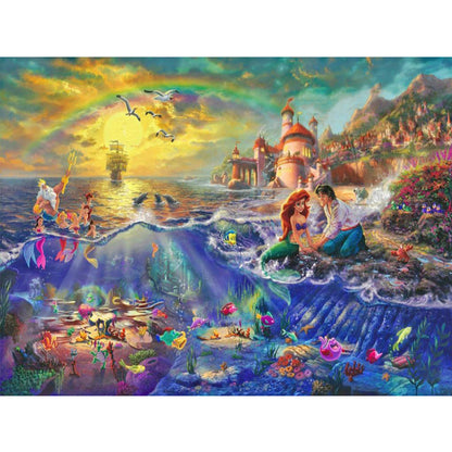 Mermaid Ariel - Full Round Drill Diamond Painting 50*40CM