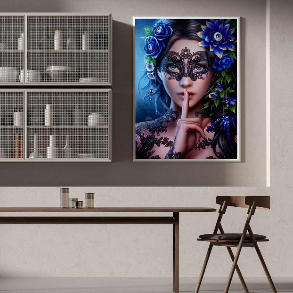 Mask Woman - Full Round Drill Diamond Painting 50*60CM