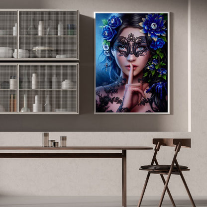 Mask Woman - Full Round Drill Diamond Painting 50*60CM