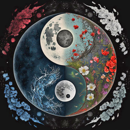 Tai Chi Landscape - Full Round Drill Diamond Painting 30*30CM
