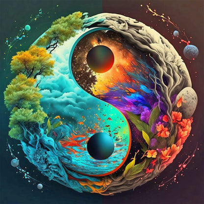 Tai Chi Landscape - Full Round Drill Diamond Painting 30*30CM