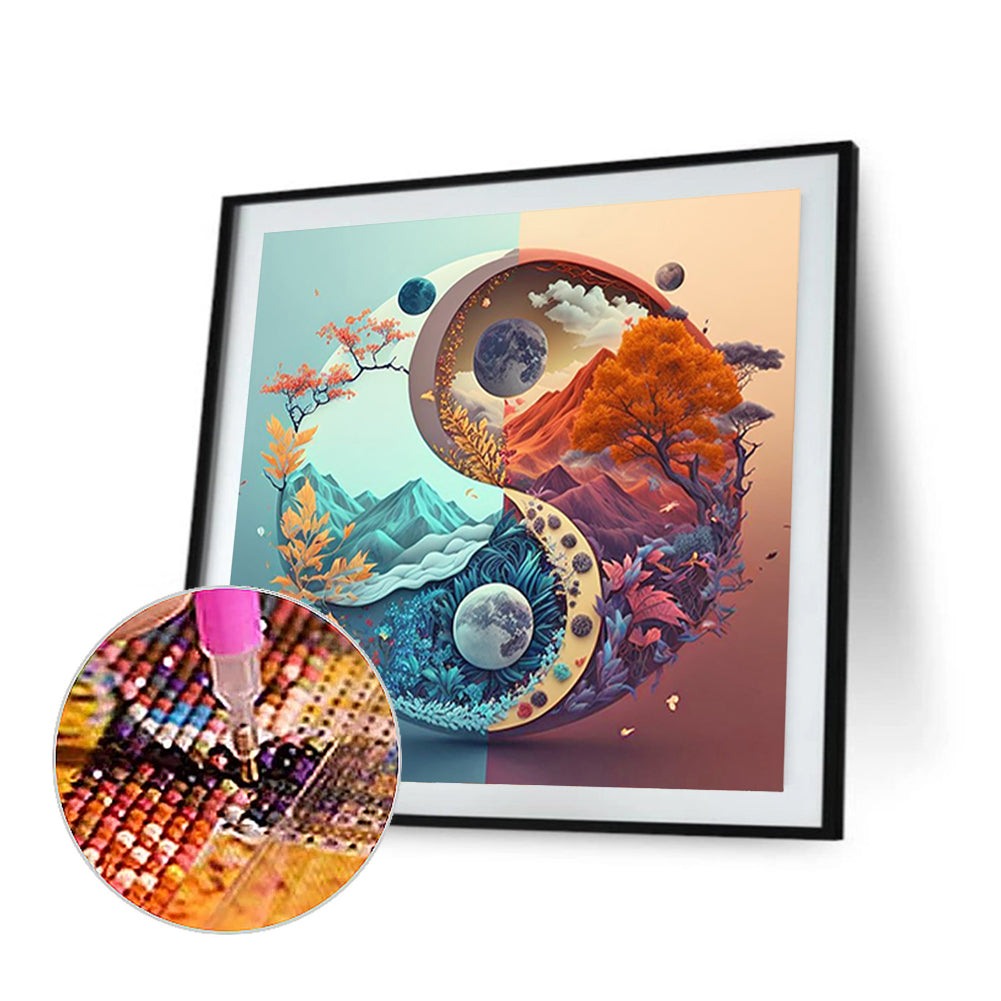 Tai Chi Landscape - Full Round Drill Diamond Painting 30*30CM