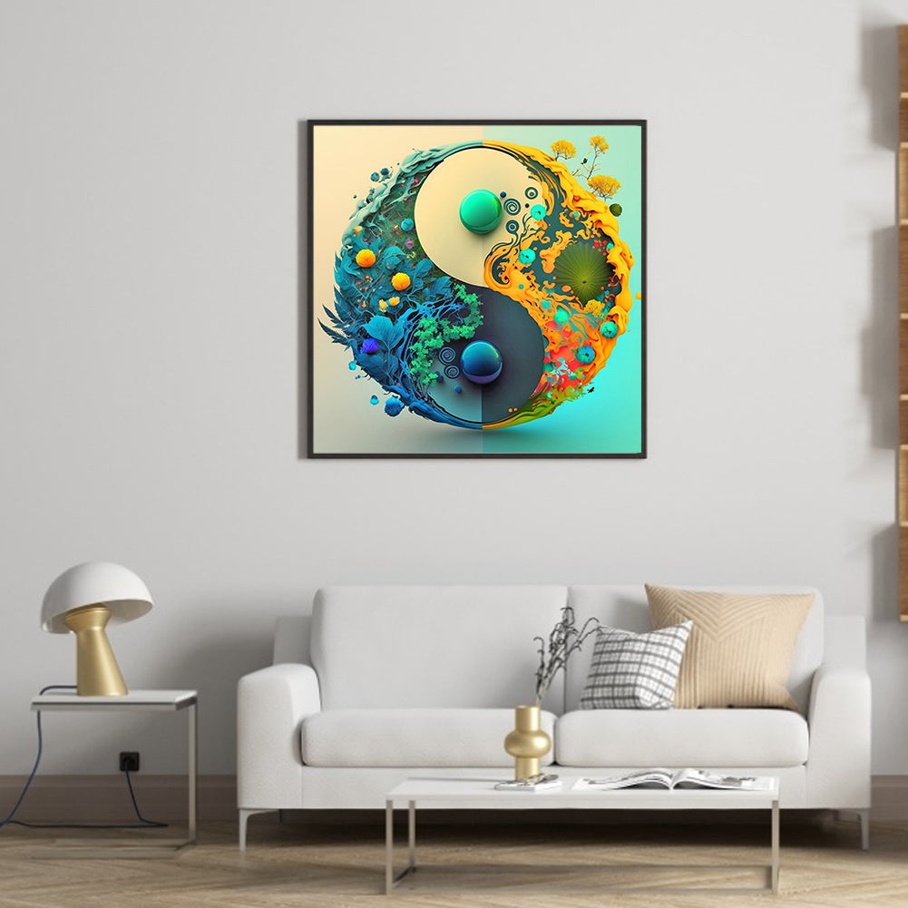 Tai Chi Landscape - Full Round Drill Diamond Painting 30*30CM