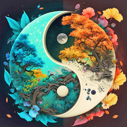 Tai Chi Landscape - Full Round Drill Diamond Painting 30*30CM