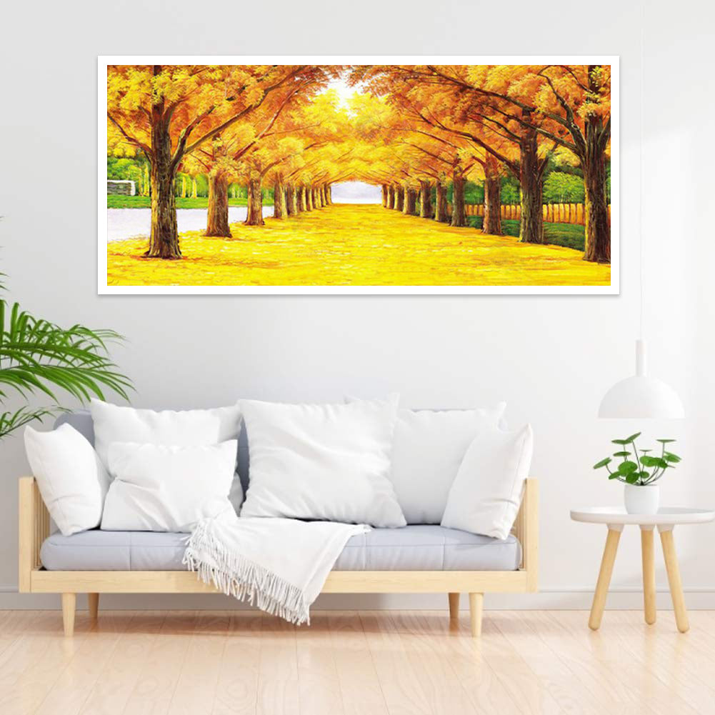 Maple Road - Full Round Drill Diamond Painting 100*50CM