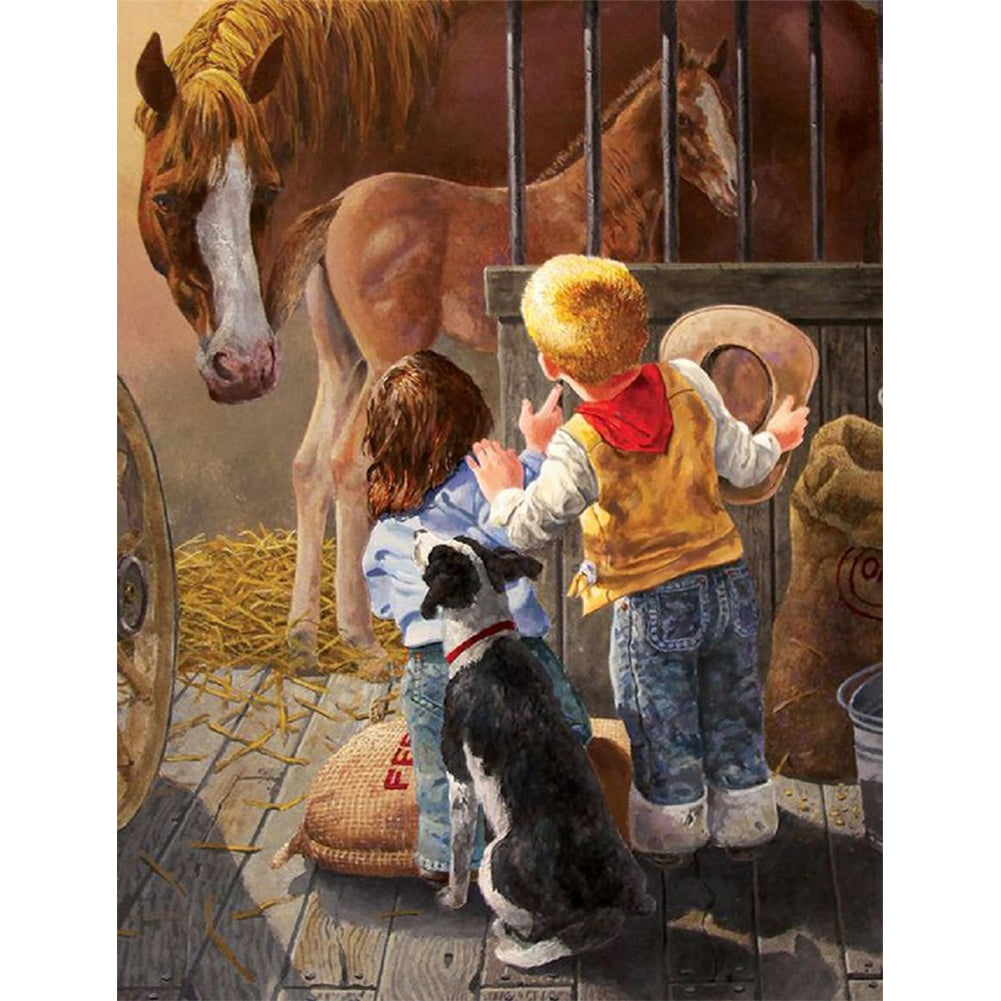 Play Child - Full Square Drill Diamond Painting 30*40CM