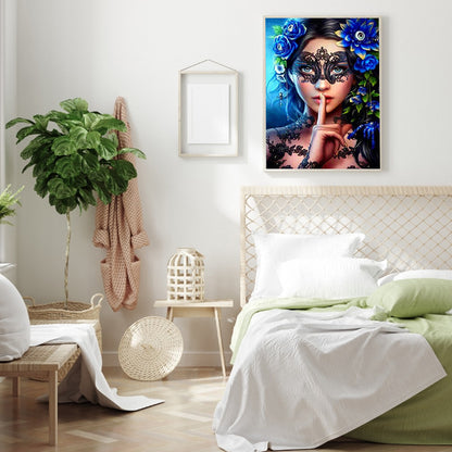 Mask Woman - Full Round Drill Diamond Painting 30*40CM