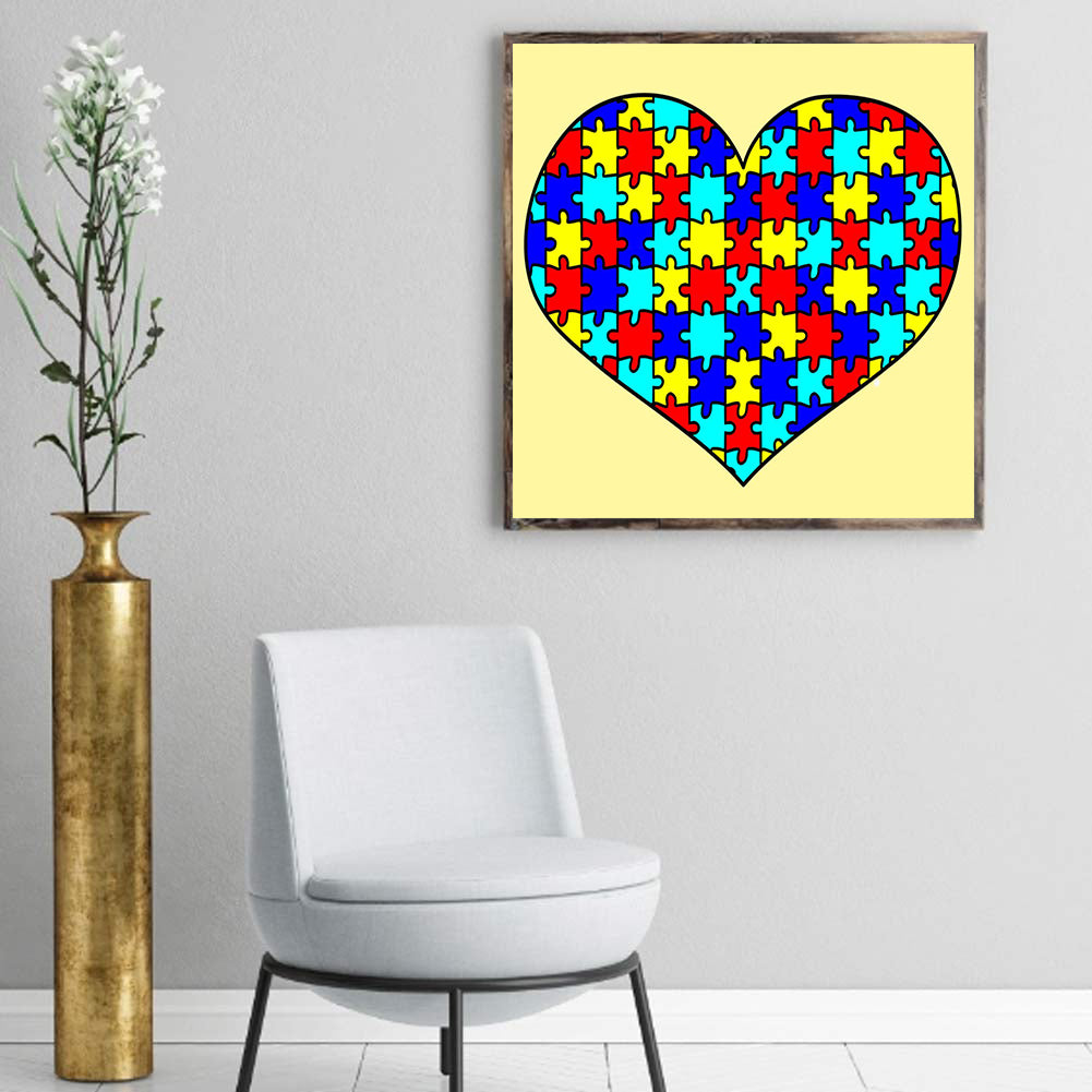 Love Puzzle - Full Round Drill Diamond Painting 50*50CM