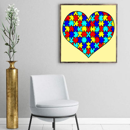 Love Puzzle - Full Round Drill Diamond Painting 50*50CM