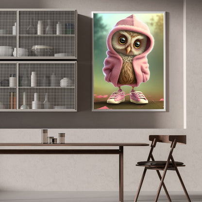 Little Owl - Full Round Drill Diamond Painting 30*40CM
