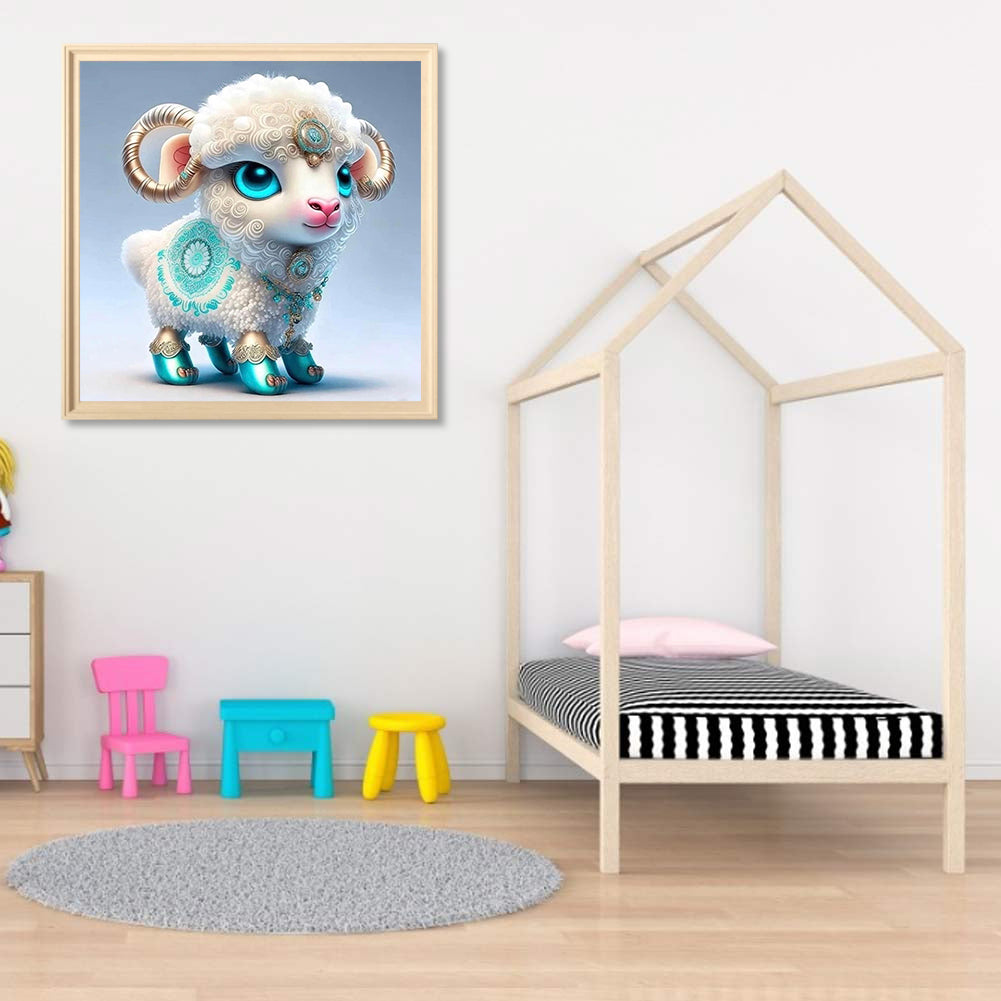 Zodiac Sheep - Full Round Drill Diamond Painting 30*30CM
