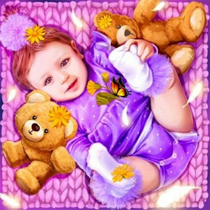 Cute Baby - Full Round Drill Diamond Painting 30*30CM