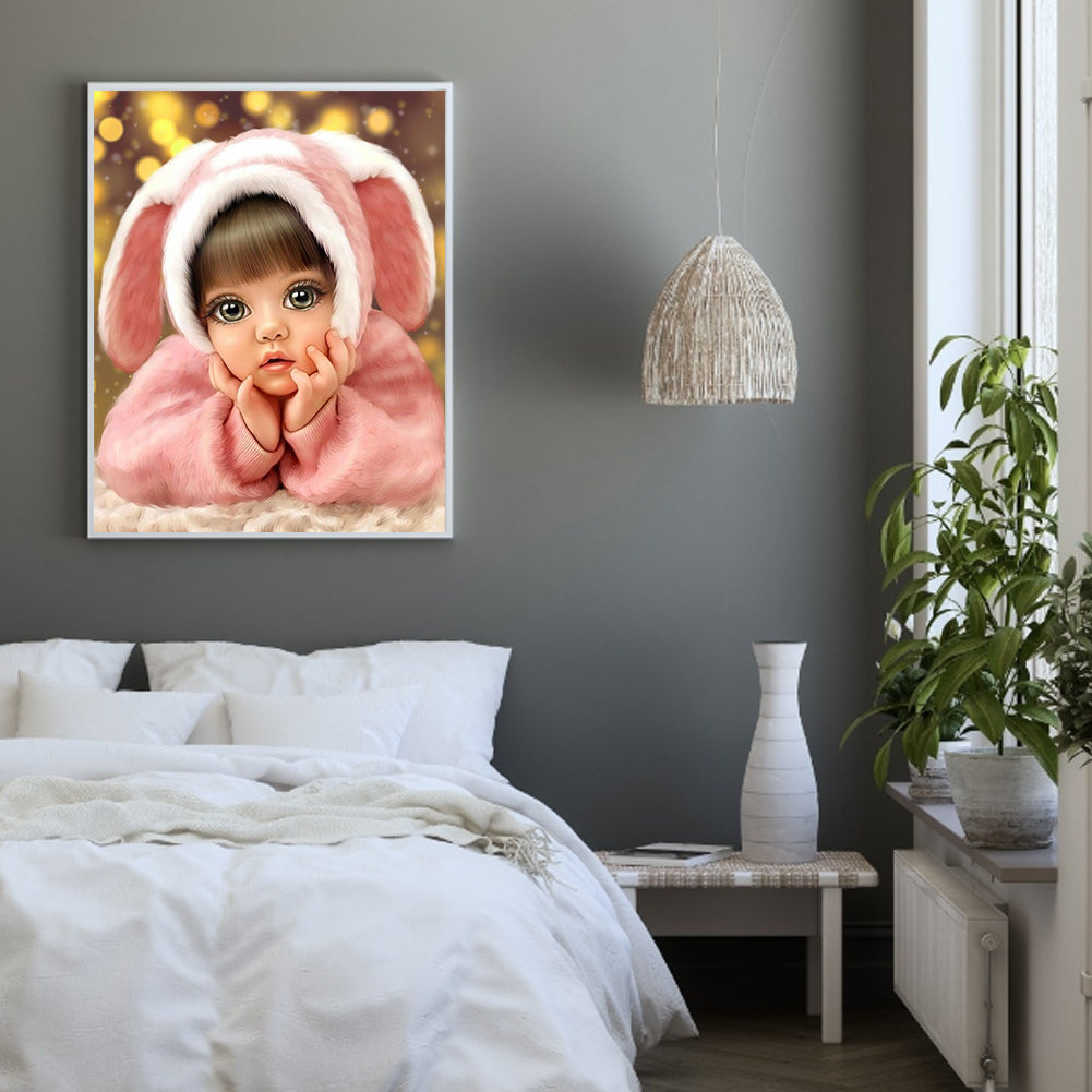 Cute Little Girl - Full Round Drill Diamond Painting 30*40CM