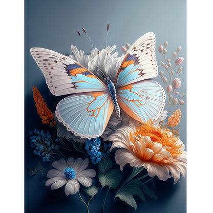 Beach Landscape Pansies - Full Round Drill Diamond Painting 30*40CM