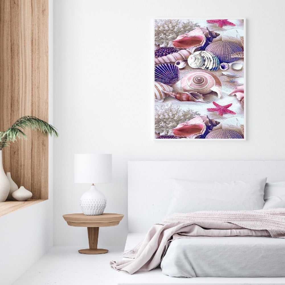 Beach Pearl Shell - Full Round Drill Diamond Painting 30*40CM