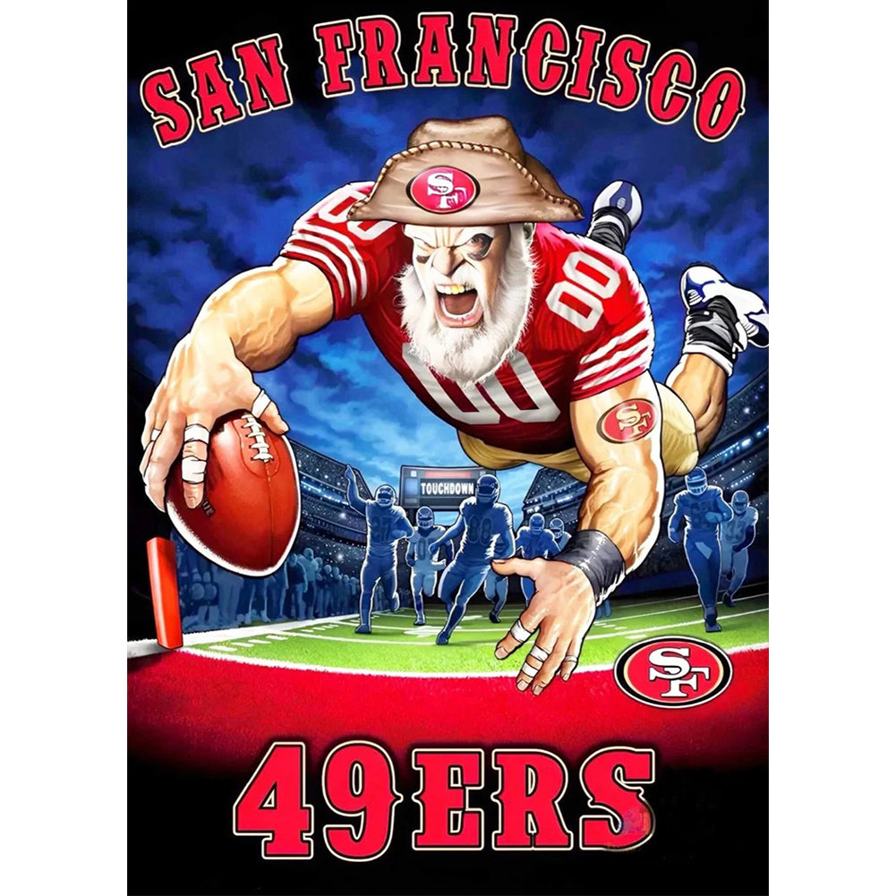 San Francisco 49Ers Football Team - Full Round Drill Diamond Painting 30*40CM