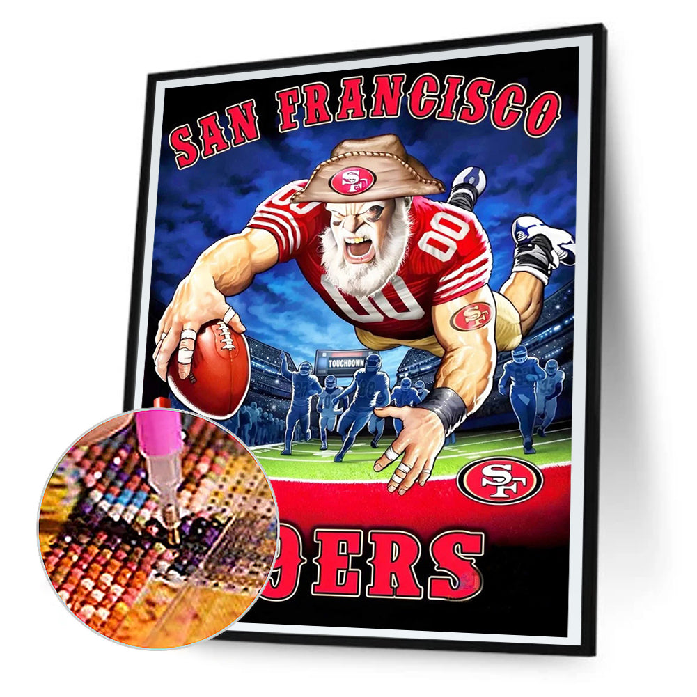 San Francisco 49Ers Football Team - Full Round Drill Diamond Painting 30*40CM