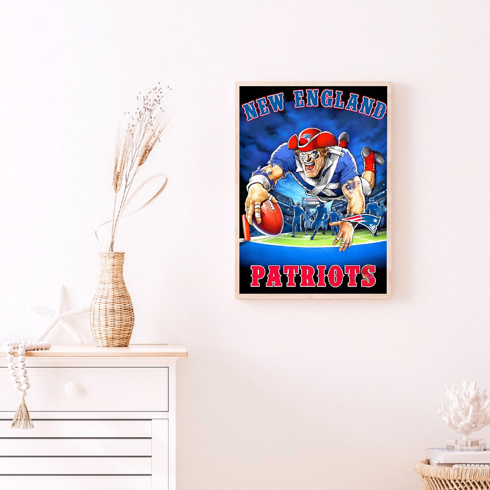 New England Patriots Football Team - Full Round Drill Diamond Painting 30*40CM