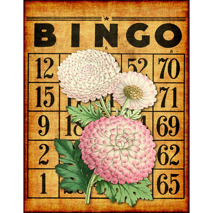 Bingo Chrysanthemum Bouquet - Full Round Drill Diamond Painting 30*40CM