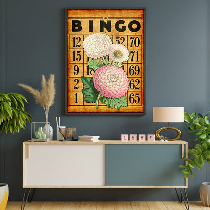 Bingo Chrysanthemum Bouquet - Full Round Drill Diamond Painting 30*40CM