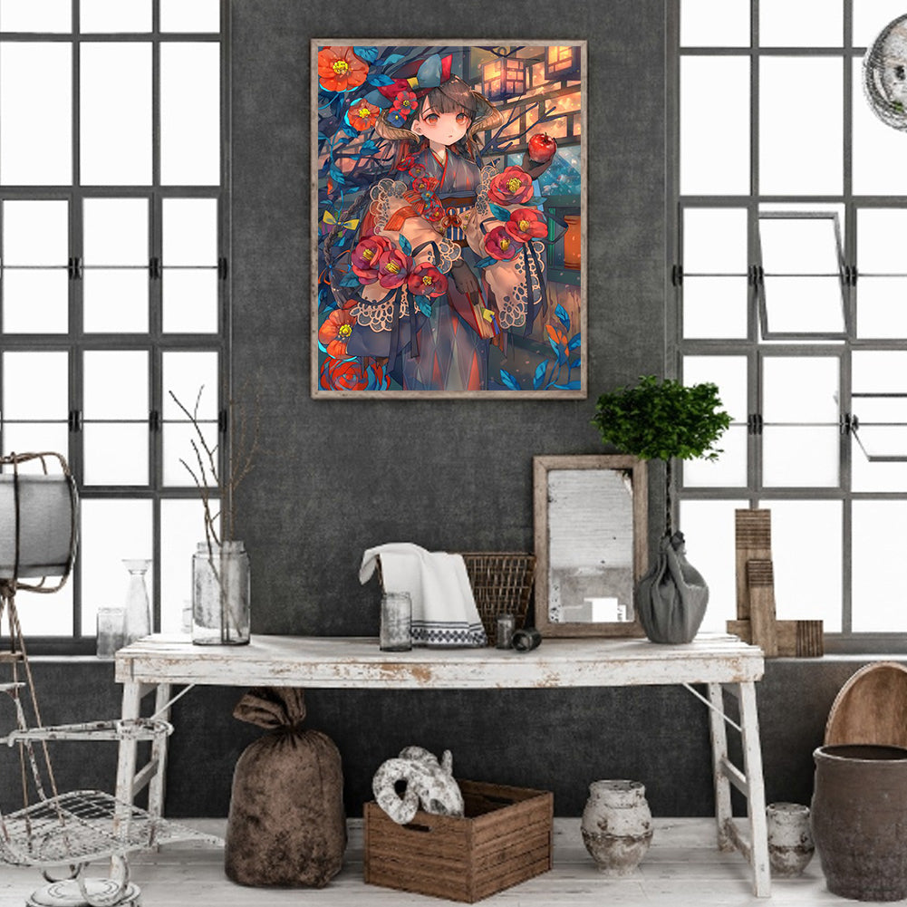 Anime Girl - Full Round Drill Diamond Painting 30*40CM