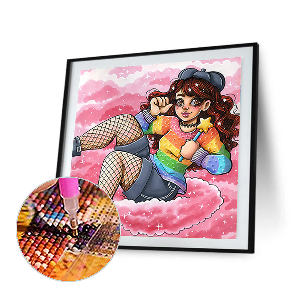 Anime Girl - Full Round Drill Diamond Painting 40*40CM