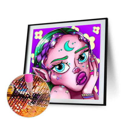 Anime Girl - Full Round Drill Diamond Painting 40*40CM