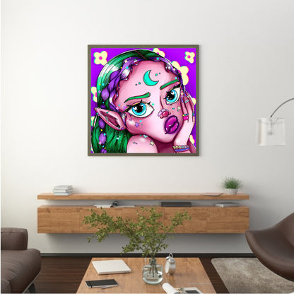 Anime Girl - Full Round Drill Diamond Painting 40*40CM