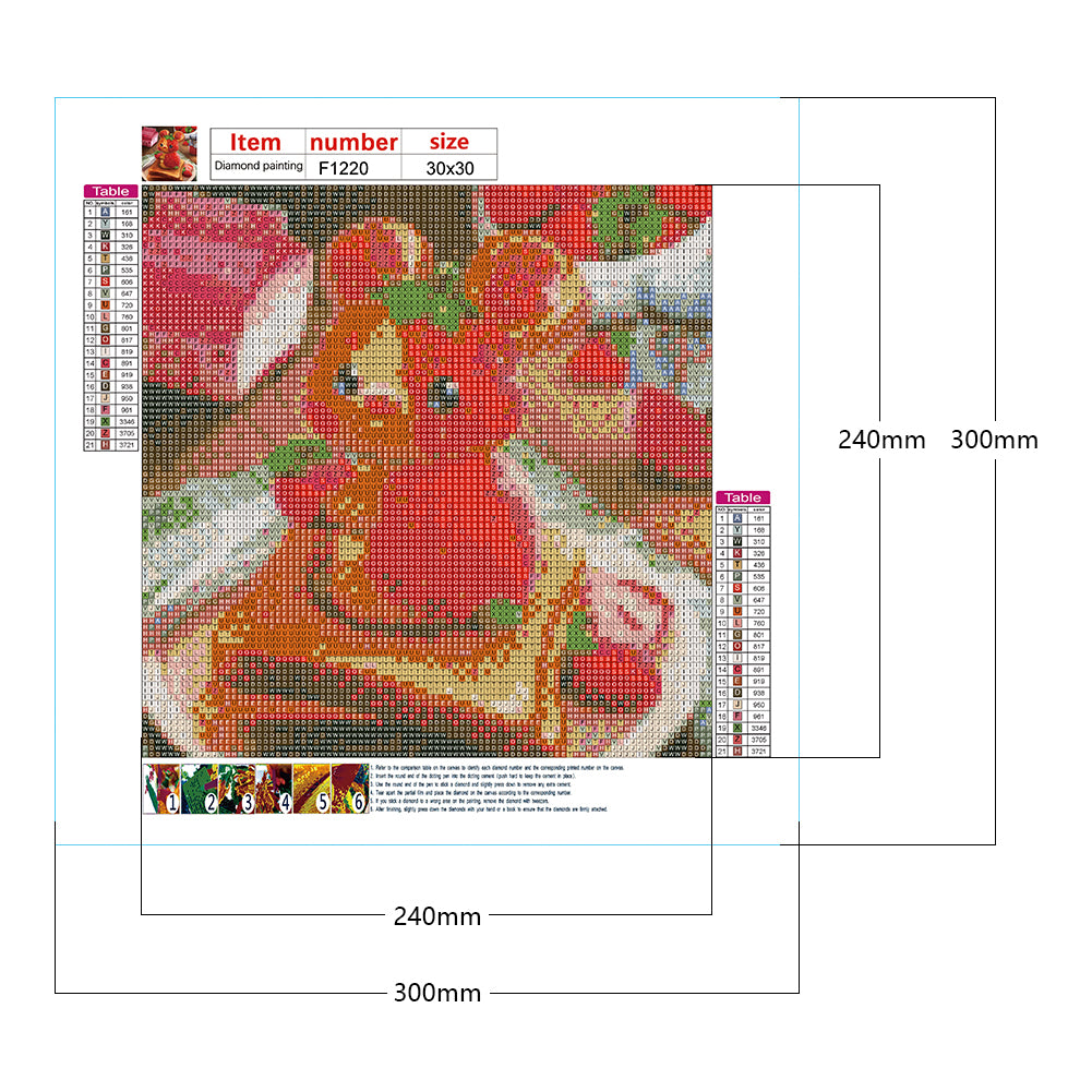 Strawberry Toast - Full Square Drill Diamond Painting 30*30CM