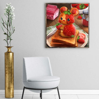 Strawberry Toast - Full Square Drill Diamond Painting 30*30CM